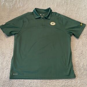 Packers Nike Dri-Fit Polo gold shirt size L